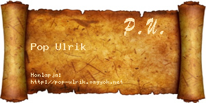 Pop Ulrik névjegykártya